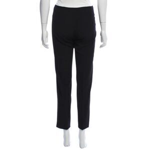 Piazza Sempione Black Wool Pants IT38 Straight Leg Mid Rise Career Designer 26"